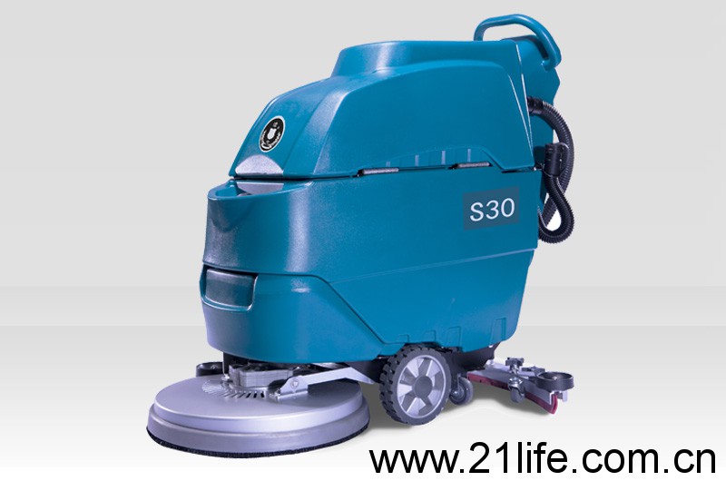 潔馳A3電動手推式洗地機，潔士中型S30電動手推式洗地吸干機