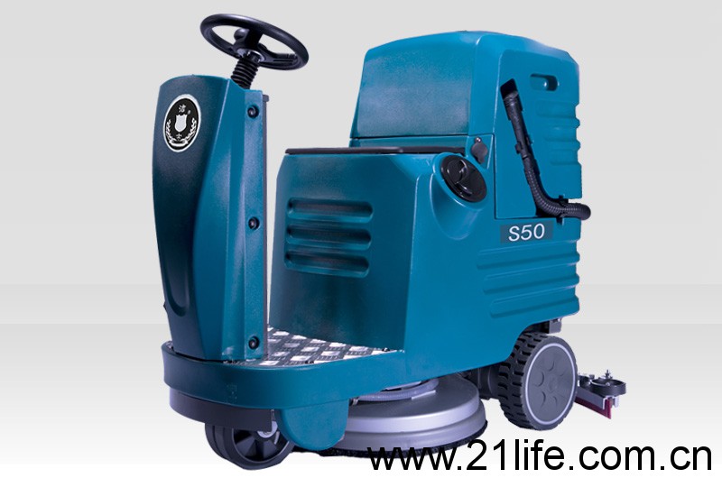 潔馳A5駕駛式洗地機（潔士S50中型電動駕駛式洗地吸干機）（適用于工廠、超市、地下車庫、醫院、汽車站、火車站、高鐵站、飛機場等）